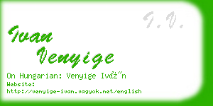 ivan venyige business card